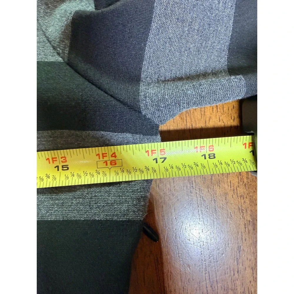 BCBGMAXAZRIA Roslyn Dress Women M Grey Black Good Striped 3/4 Sleeve Sheath